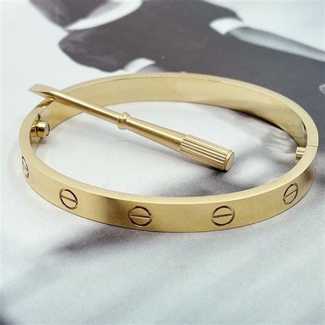 cartier gold bracelet dupe|cartier bracelet knockoff.